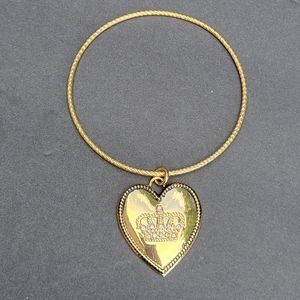 Juicy Couture Charm Heart Bangle Bracelet Gold